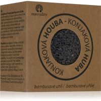 Renovality Konjac mushroom bamboo charcoal čistilna gobica za problematično kožo 7x4 cm