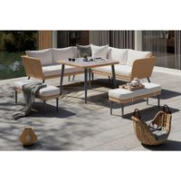 Ambia Garden JEDÁLENSKÁ TERASOVÁ SÚPRAVA 6-dielne, kov, plast, textil
