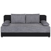 P & B ROZKLADACIA POHOVKA, textil, kompozitné drevo, sivá, čierna