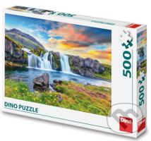 Puzzle 500 Islandský vodopád - puzzle z kategorie Přírodní scenérie