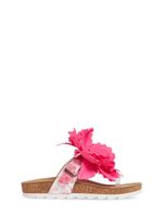 Ramage Slide Sandals W/flower Appliqué