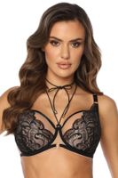 Polovyztužená podprsenka Kinga BC-1061 Rochelle Alice Černo-béžová 65K