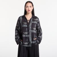 Koszula AllSaints Lettie Shirt Waimea Black 12