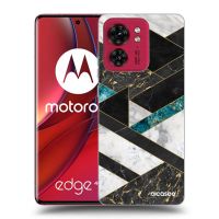 Silikónový prehľadný obal pre Motorola Edge 40 - Dark geometry