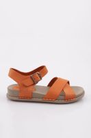 DGN P31 Women's Cross Strap Sandals Genuine Leather Pink Nubuck