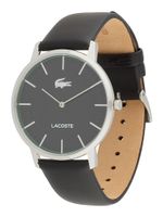 LACOSTE Analogni sat 'Crocorigin'  crna / srebro