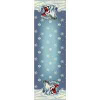 X-Mas BĚHOUN NA STŮL, 40/140 cm, modrá