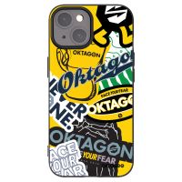 Silikónový čierny obal pre Apple iPhone 15 - OKTAGON - Logo Archive