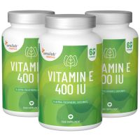 Essentials Vitamin E 400 IE hochdosiert, vegan, 180 Kapseln