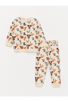 LC Waikiki Crew Neck Long Sleeve Printed Baby Boy Sweatshirt and Sweatpants 2-Piece Set