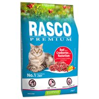 Rasco Premium Cat Sterilized, Beef Cranberries, Nasturtium 2kg