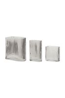 Sada dekoračných váz Hübsch Clear 13/18/20 cm 3-pak