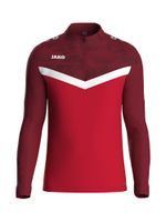 JAKO Sportska sweater majica  crvena / boja vina / bijela
