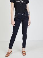 Navy blue women's slim fit jeans by Diesel Slandy