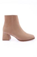 DGN Blunt-07k Women's 22k Blunt Toe Side Buckle Heeled Ankle Boots