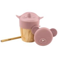 Citron Bamboo Cups чашка з трубочкою Blush Pink 180 мл