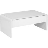 Xora KONFERENČNÝ STOLÍK, biela, sklo, kompozitné drevo, 110/60/45-71 cm