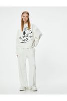 Koton Snoopy Printed Licensed Oversize Sweatshirt