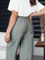 NAMAYAS Khaki Women's Wide Trousers Dstreet