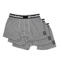 Bokserki Horsefeathers Dynasty 3-Pack Boxer Shorts Heather Gray L