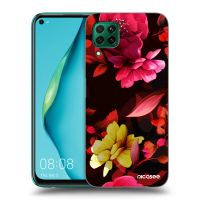 Silikónový prehľadný obal pre Huawei P40 Lite - Dark Peonny