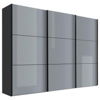 Moderano SKRIŇA S POS. DVER. – HOR.VED, svetlosivá, tmavosivá, 280/222/68 cm