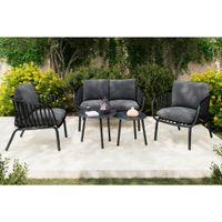 Ambia Garden SÚPRAVA ZÁHRADNÉHO NÁBYTKU 5-dielne, kov, plast, textil