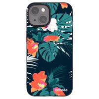 Silikónový čierny obal pre Apple iPhone 15 - Monstera Color