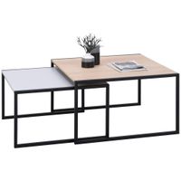 Dieter Knoll SADA KONFERENČNÝCH STOLÍKOV, farba duba, svetlosivá, drevo, kov, 75/75/42 cm
