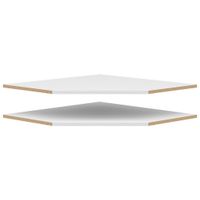 Carryhome ROHOVÁ POLICA, biela, 96,5/1,5/73,8 cm