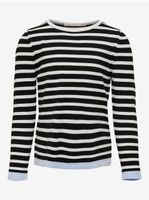 White-black girly striped sweater ONLY Suzana - Girls