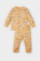 DEFACTO Baby Girl Pajama Set Patterned Long Sleeve Top Elastic Waist Long Bottom