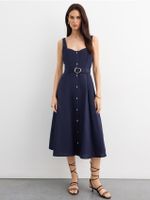 Mohito - Vööga midikleit - navy