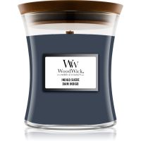 Woodwick Indigo Suede świeczka zapachowa z drewnianym knotem 85 g