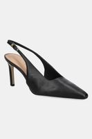 Kožené lodičky Tommy Hilfiger SQUARED TOE HIGH HEEL SLINGBACK