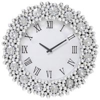 Ambia Home NÁSTENNÉ HODINY, čierna, strieborná, biela, 52 cm