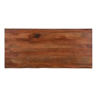 Voleo JEDÁLENSKÝ STÔL, mangové drevo, prírodná farba, čierna, 200/100/78 cm