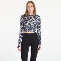 adidas x Stella Mccartney Training Longsleeve Crop Printed Top Wonder Alumina/ Black XS