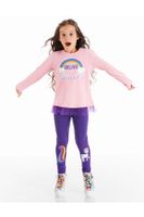 Denokids Colorfull Unicorn Girls Tunic Tights Set