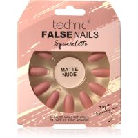 Technic Cosmetics False Nails Sqarletto künstliche Fingernägel Matte Nude 24 St.