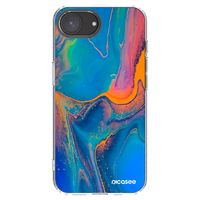 Silikónový prehľadný obal pre Apple iPhone 16e - Rainbow