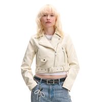 Cropp - Biker jakna iz umetnega usnja - bela