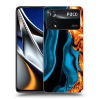 Silikónový prehľadný obal pre Xiaomi Poco X4 Pro 5G - Gold blue