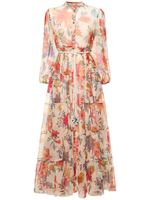 Ginger Printed Silk Maxi Dress