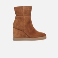 Brown women's ankle boots Geox Elidea Wedge - Women's