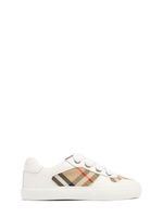 Leather & Cotton Strap Sneakers