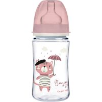 Canpol babies Bonjour Paris steklenička za dojenčke 3m+ Pink 240 ml