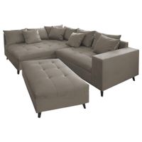 MID.YOU ROHOVÁ SEDACIA SÚPRAVA, textil, sivá