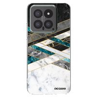 Silikónový prehľadný obal pre Xiaomi 14 - Black & White geometry