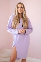 Kesi Sukienka z kapturem i rozcięciem na boku fioletowa